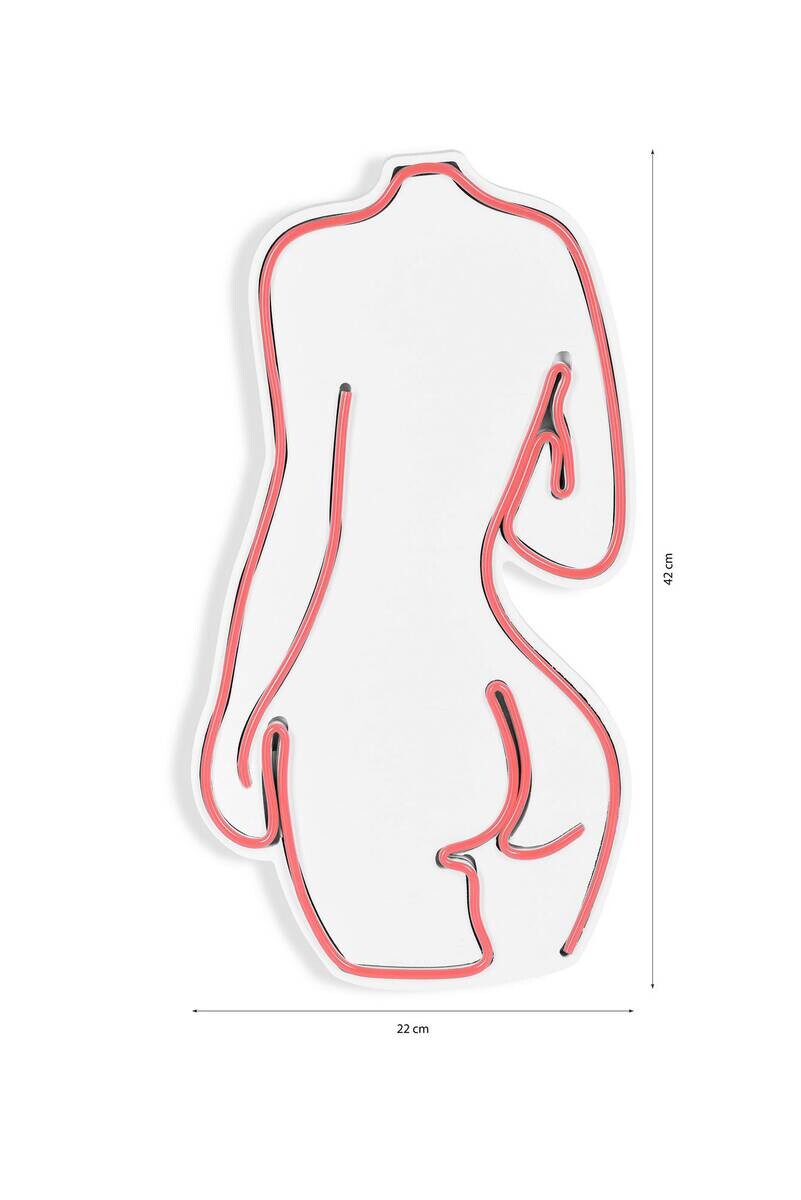 Opviq LED-Wandleuchte rosa PVC B/H/T/L: ca. 22x42x2x22 cm