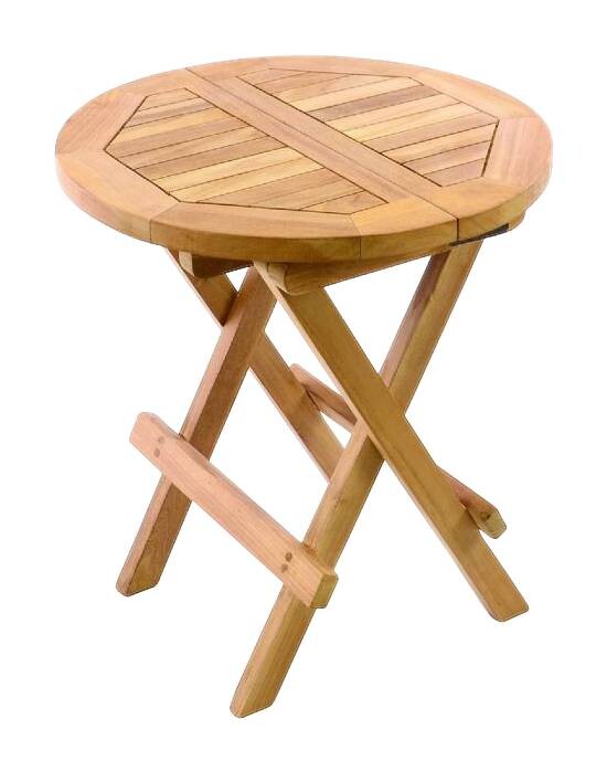 VCM Beistelltisch braun Teakholz B/H/T: ca. 40x51x7 cm