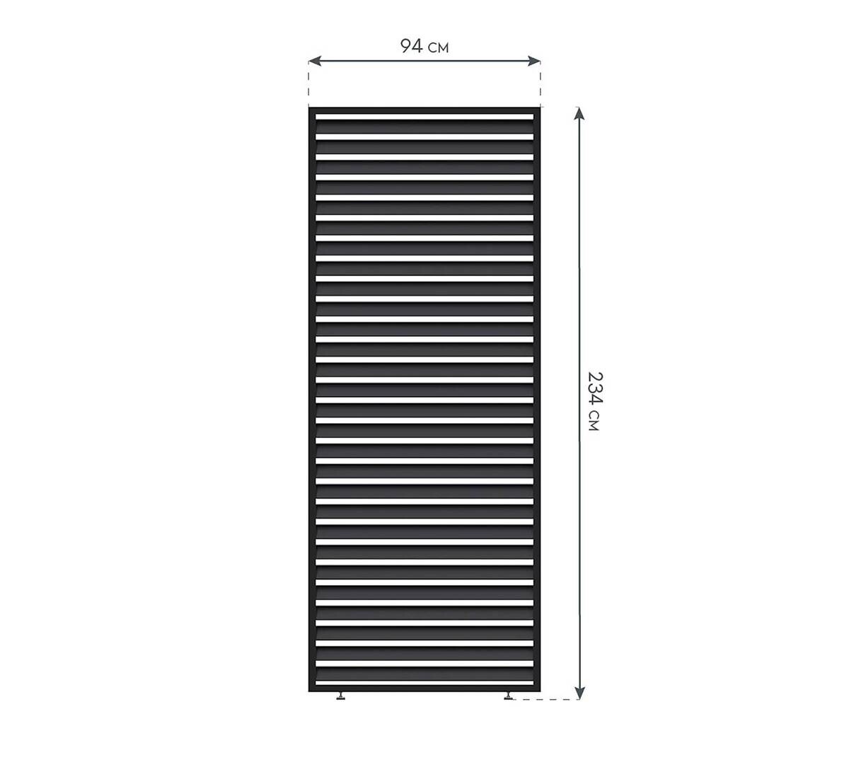 Paragon Outdoor Lamellen-Sichtschutz Grand Tuscan grau Aluminium B/H: ca. 94x234 cm