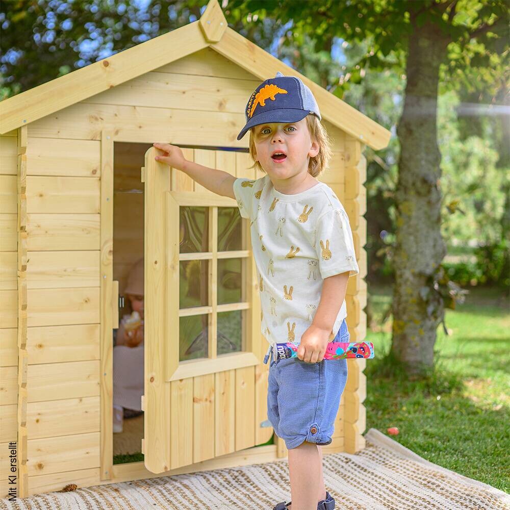 Timbela Kinderspielhaus M570M blau B/H/L: ca. 114x121x111 cm