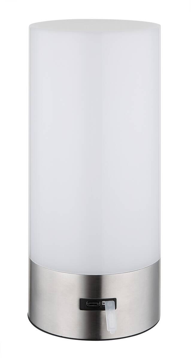 GLOBO LED-Ticshleuchte Lex nickel matt Metall H/D: ca. 19x8,8 cm