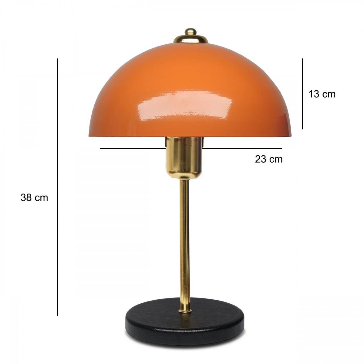 Opviq Tischleuchte orange Metall B/H/L: ca. 23x38x23 cm E27 1 Brennstellen