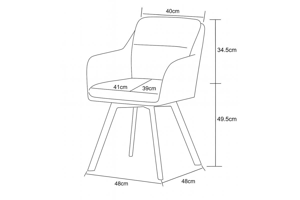 Stuhl SOPHIE, 2er Set creme Stoff B/H/T: ca. 53x87x62 cm