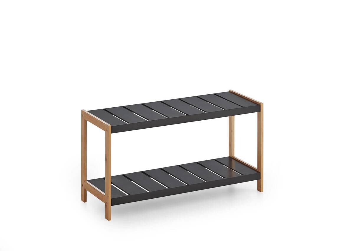 Schuhregal natur schwarz B/H/T: ca. 70x36x26 cm