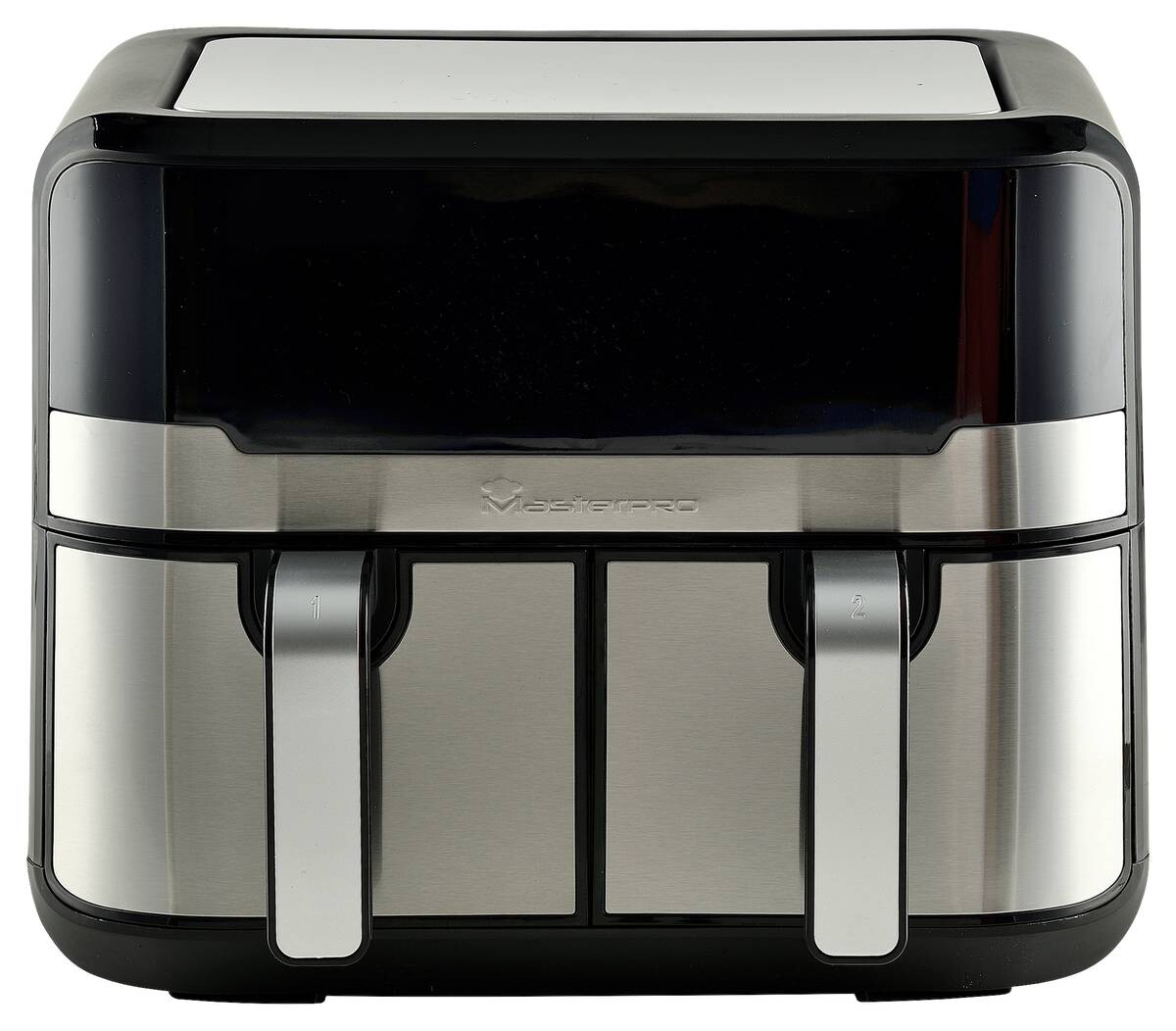 MASTERPRO Heißluftfritteuse Doppelbehälter BGMP-9178-BK silber Metall B/H/T: ca. 45x35,5x38 cm ca. 9 l