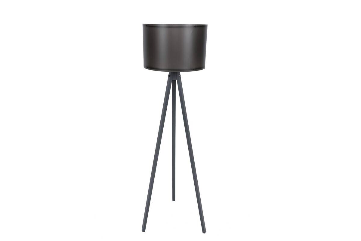 Opviq Stehlampe grau schwarz MDF Polypropylen B/H/L: ca. 38x145x38 cm E27 1 Brennstellen