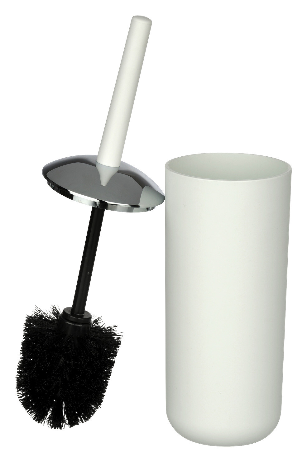 WENKO WC-Garnitur weiß silber Kunststoff