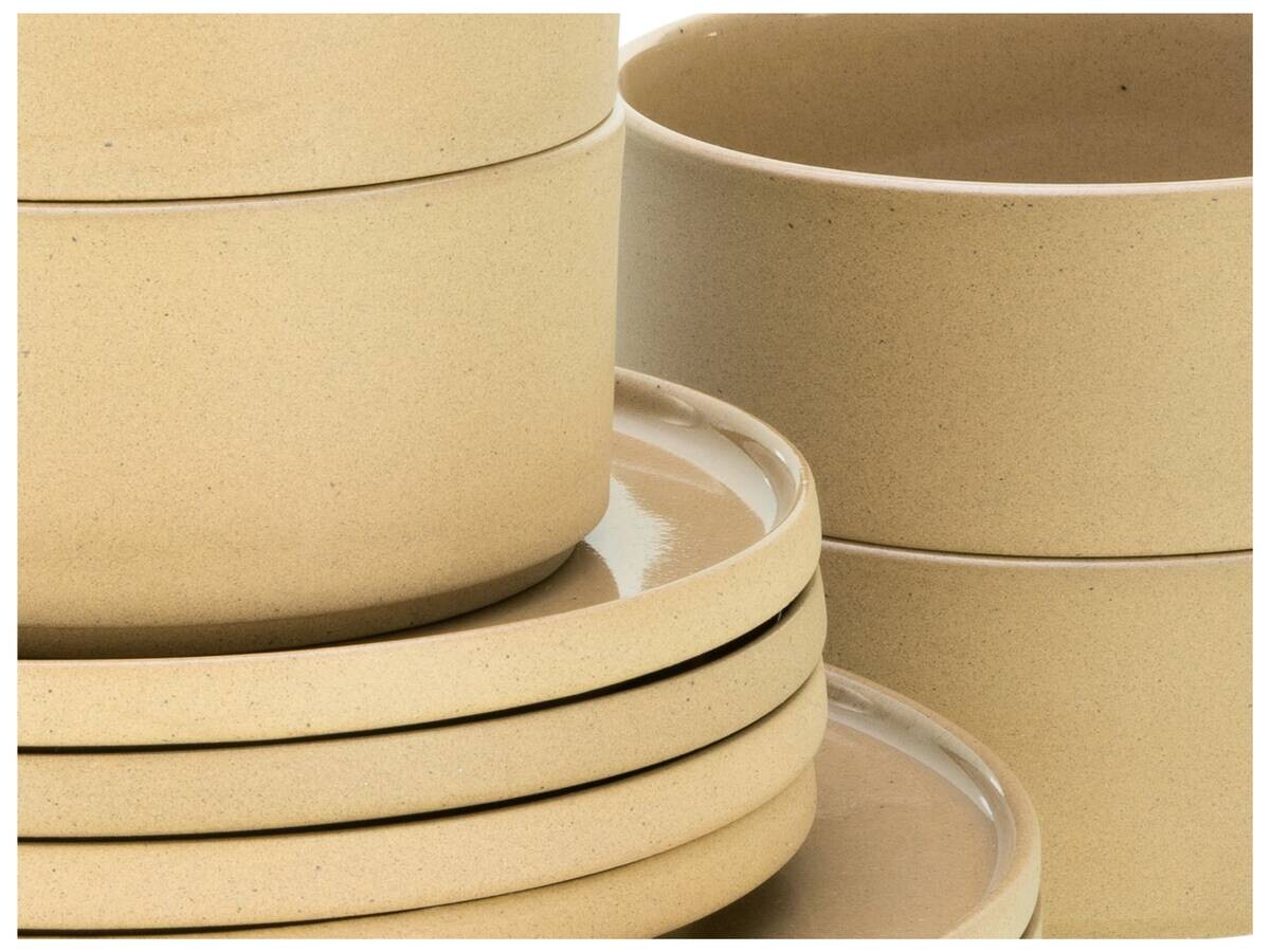 CreaTable Tafelservice Futuro sand Steinzeug 12 tlg.