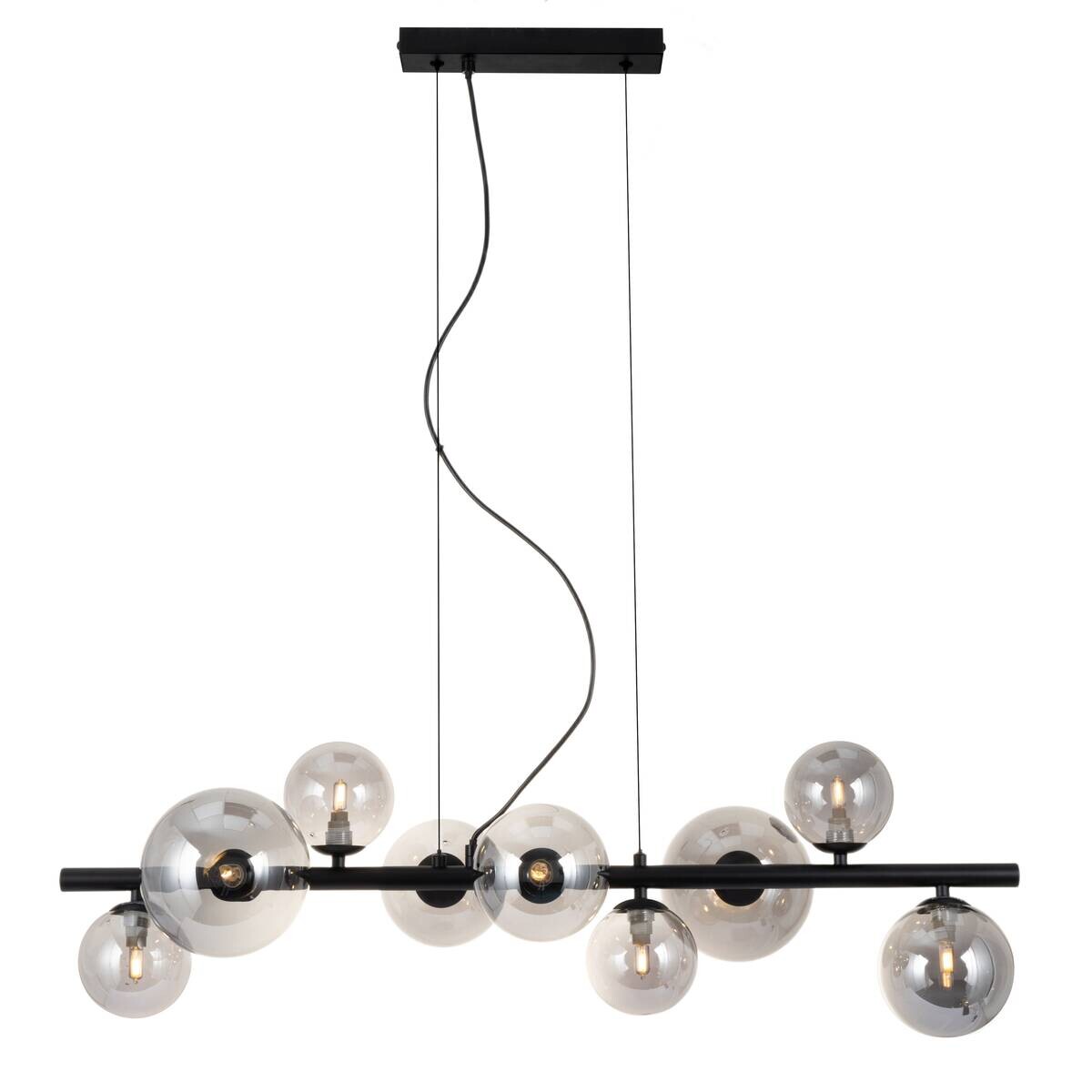 Pendelleuchte Alexandra schwarz Metall B/H/T: ca. 86x120x31,5 cm G9 9 Brennstellen