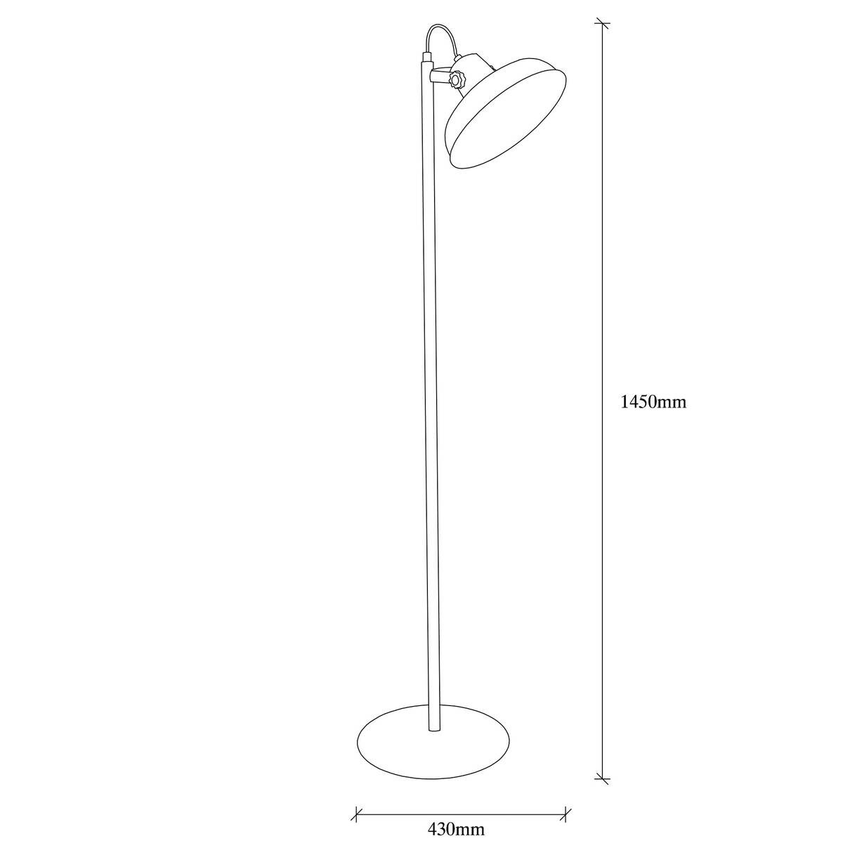Opviq Stehleuchte schwarz gold Metall B/H/T/L: ca. 43x145x43x30 cm E27 1 Brennstellen