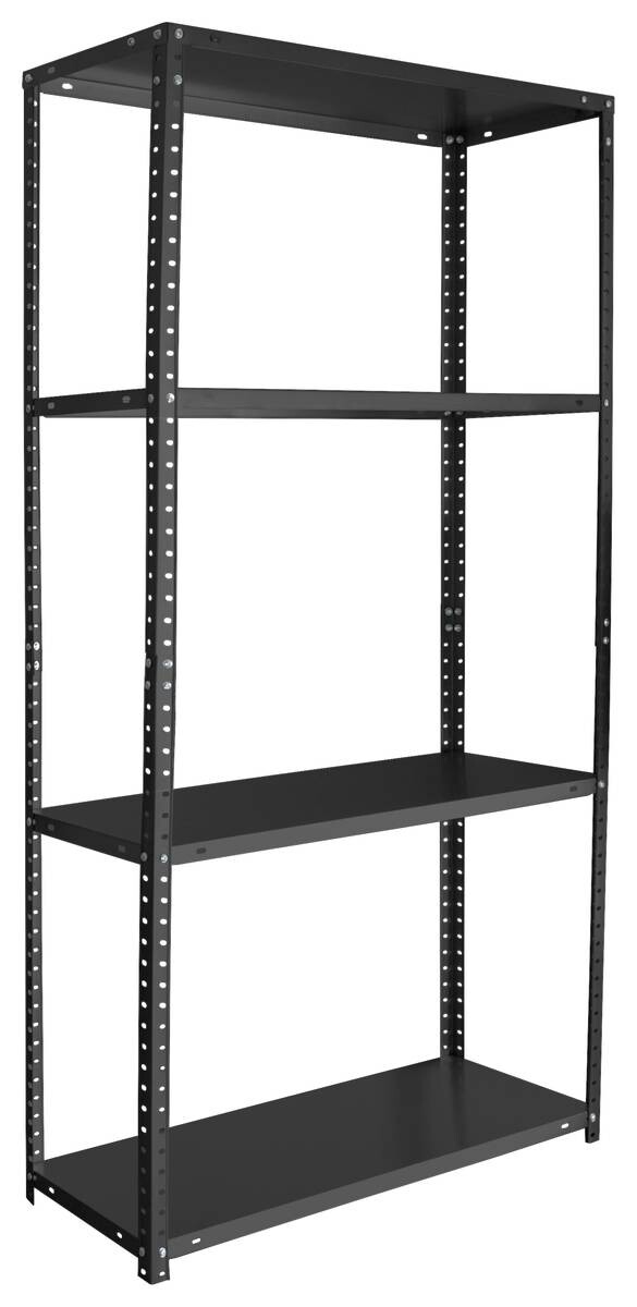 Schraubregal schwarz B/H/T: ca. 75x150x30 cm