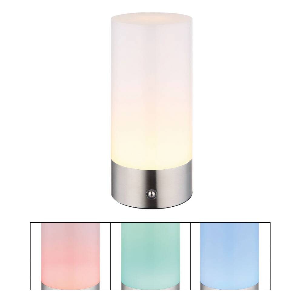 GLOBO LED-Ticshleuchte Lex nickel matt Metall H/D: ca. 19x8,8 cm