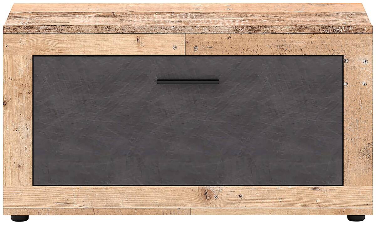 Schuhschrank LUNA 2 Eiche Matera Nachbildung Beton Optik B/H/T: ca. 88,9x48x40 cm