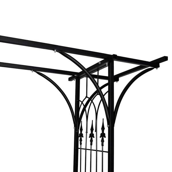 Gartenbogen schwarz B/H/T: ca. 204x200x52 cm