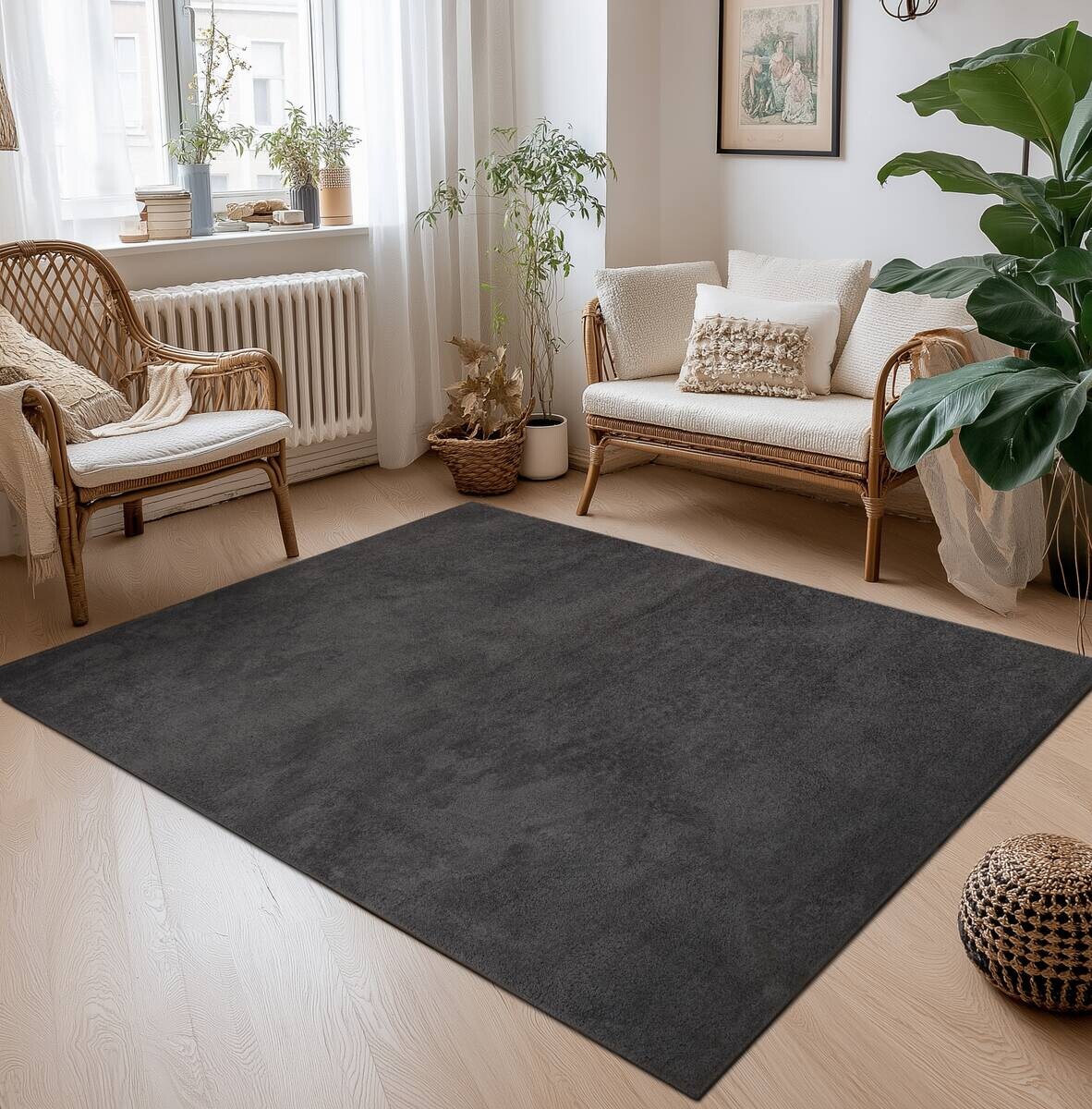 Teppich Carla anthrazit B/L: ca. 200x280 cm