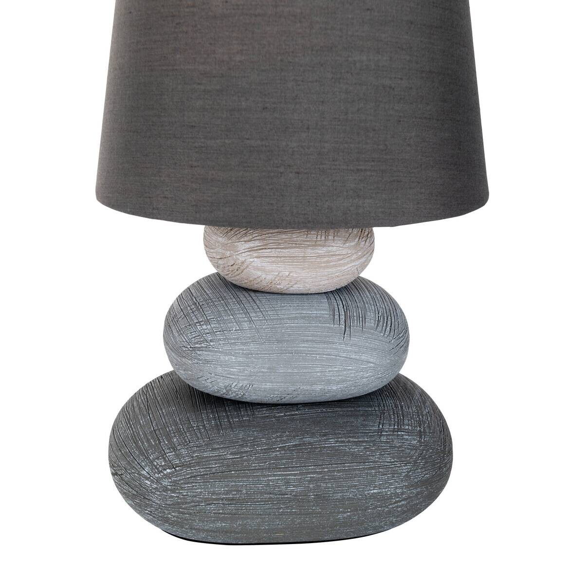 Näve Leuchten Tischleuchte 3045216 grau Keramik B/H/T: ca. 16x31x16 cm E14 1 Brennstellen