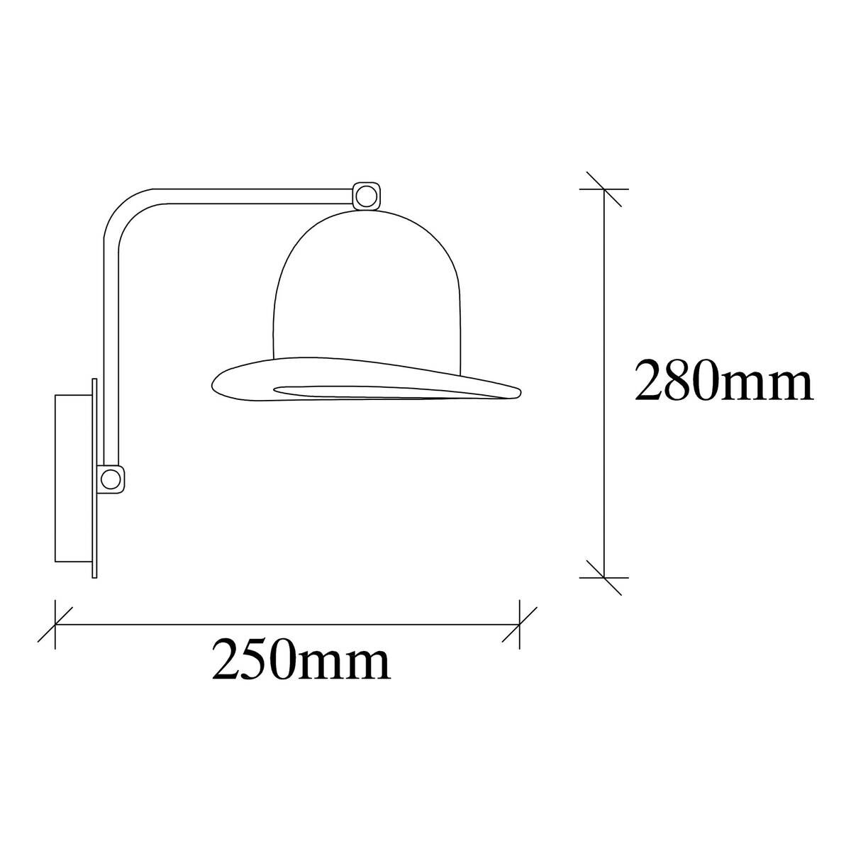 Opviq Wandleuchte schwarz Metall B/H/L: ca. 25x28x19 cm E27 1 Brennstellen