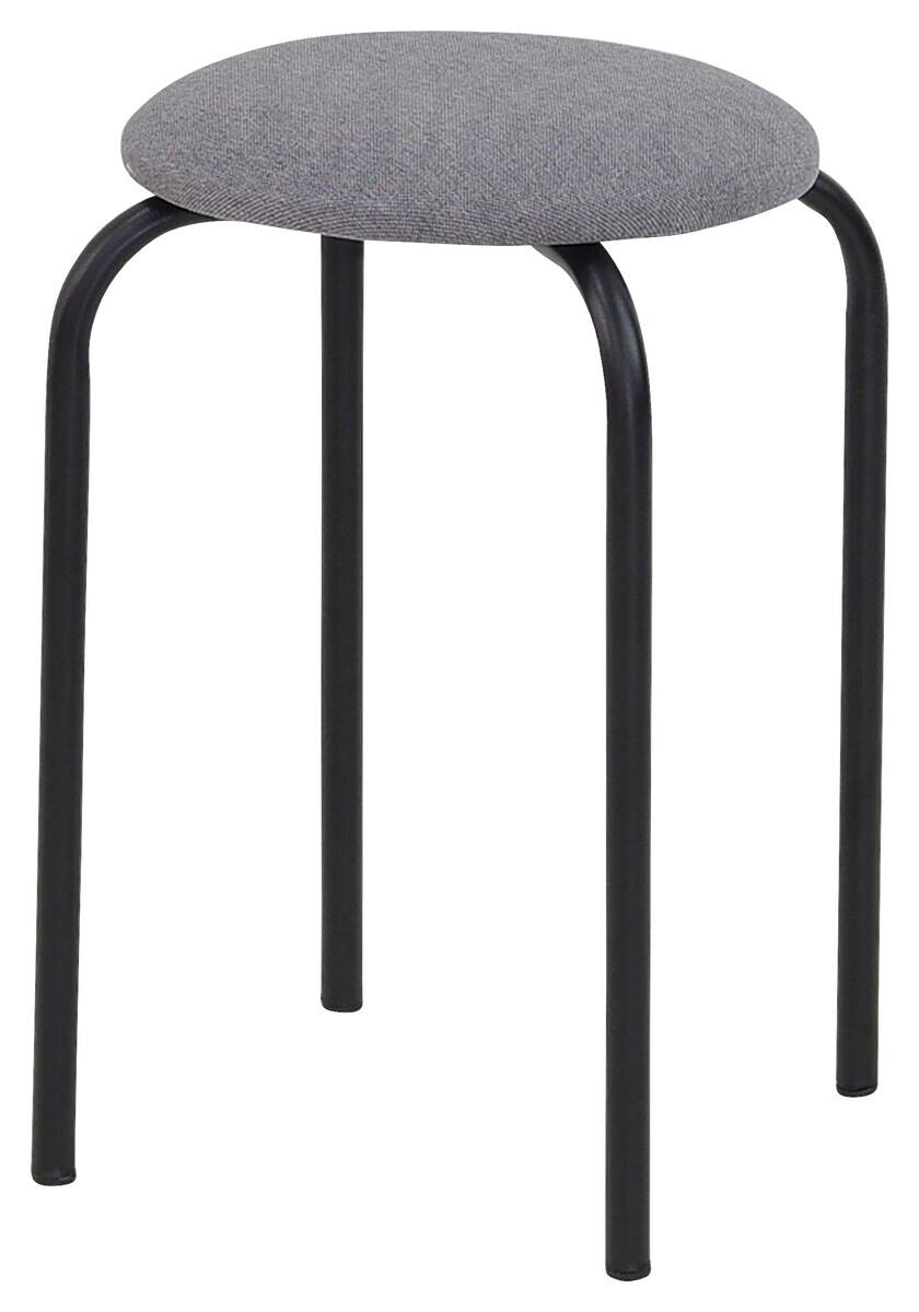 Stapelhocker Fred grau Stoff B/H/T: ca. 30x46x30 cm