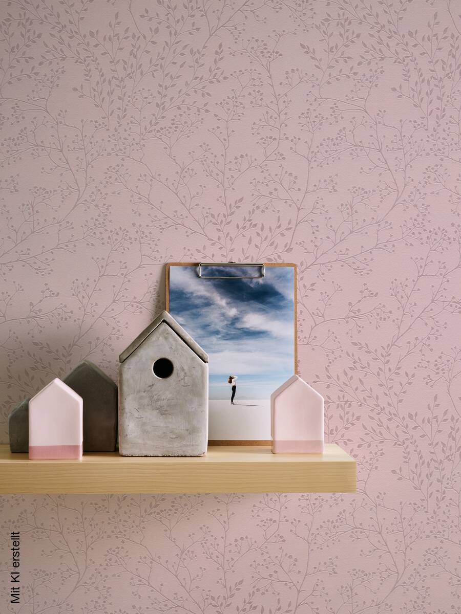 A.S.Creation Vliestapete Trendwall 2 Floral rosa B/L: ca. 53x1005 cm