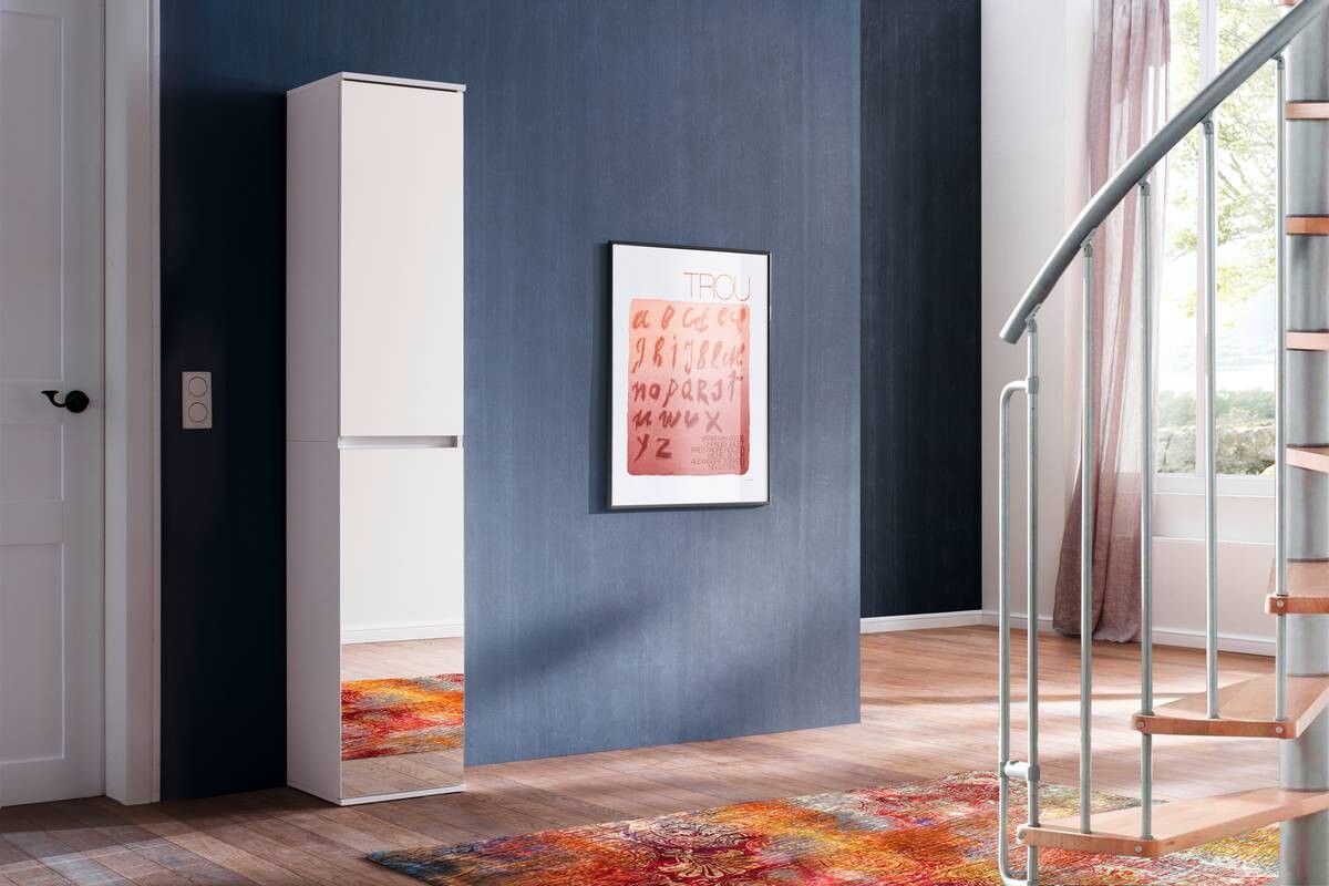 Garderobenschrank Mirror weiß B/H/T: ca. 37x191x34 cm