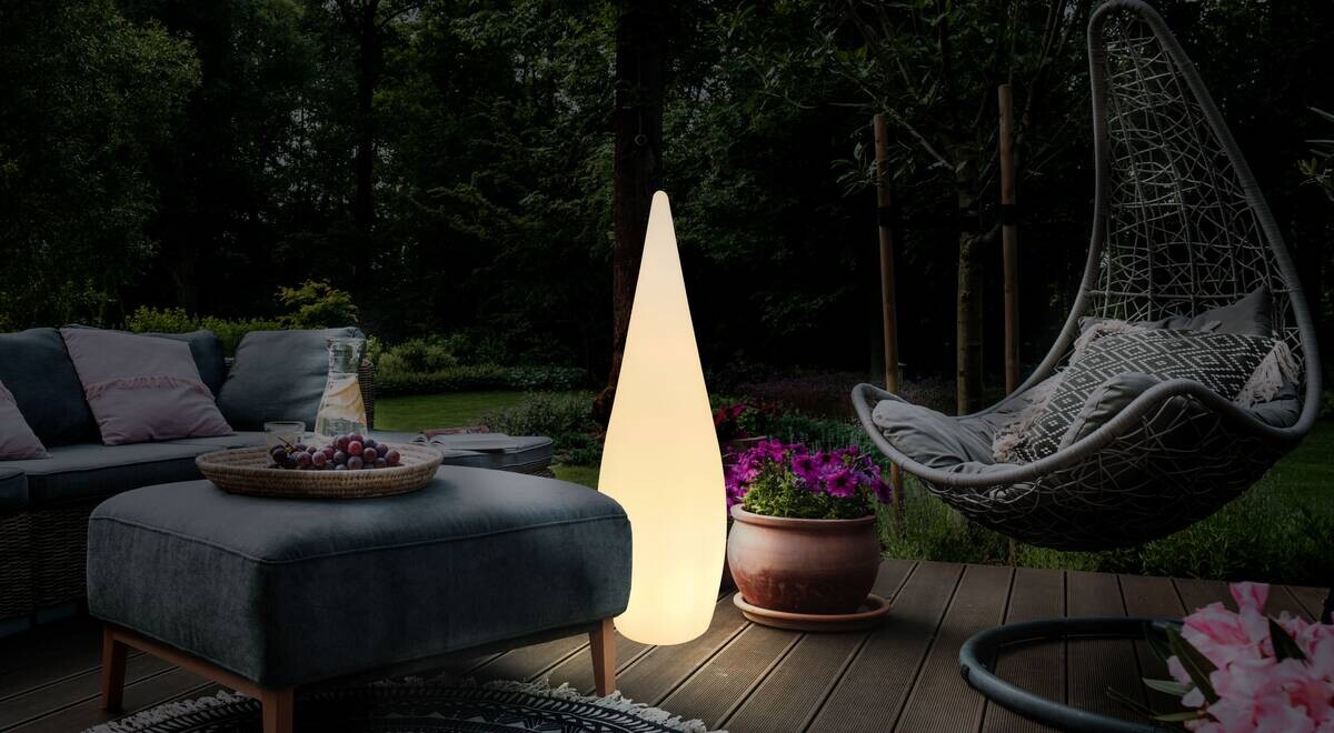 LED-Außenleuchte weiß H/D: ca. 120x36 cm