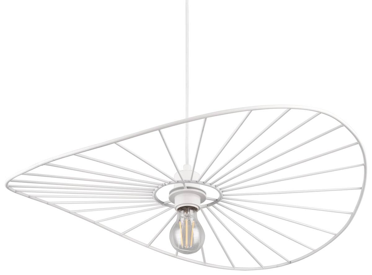 Reality Pendelleuchte R31451031 Chapeau weiß Metall H/D: ca. 150x60 cm E27 1 Brennstellen