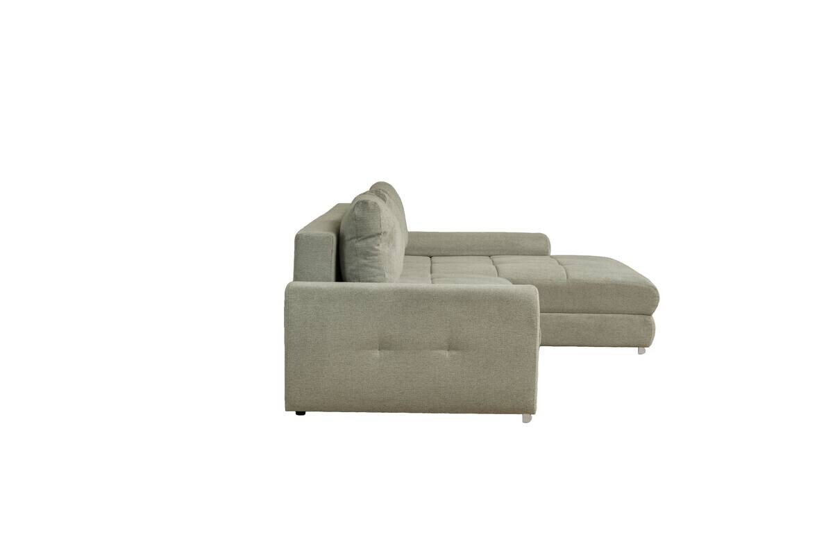 Ecksofa mit Bettfunktion und Bettkasten Lorenz olive Microfaser B/H/T: ca. 284x74x180 cm