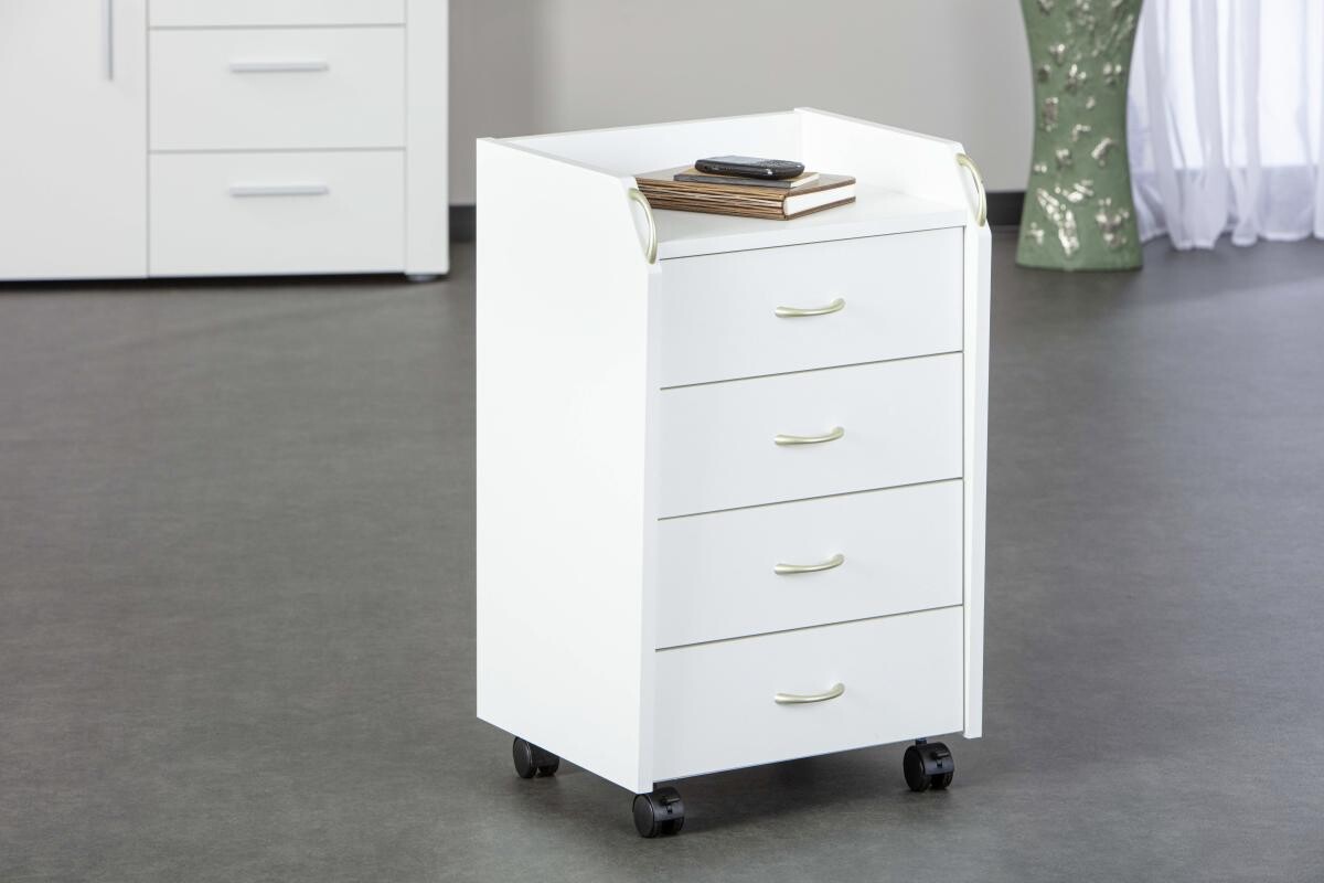 Rollcontainer Pronti weiß B/H/T: ca. 40x65x36 cm