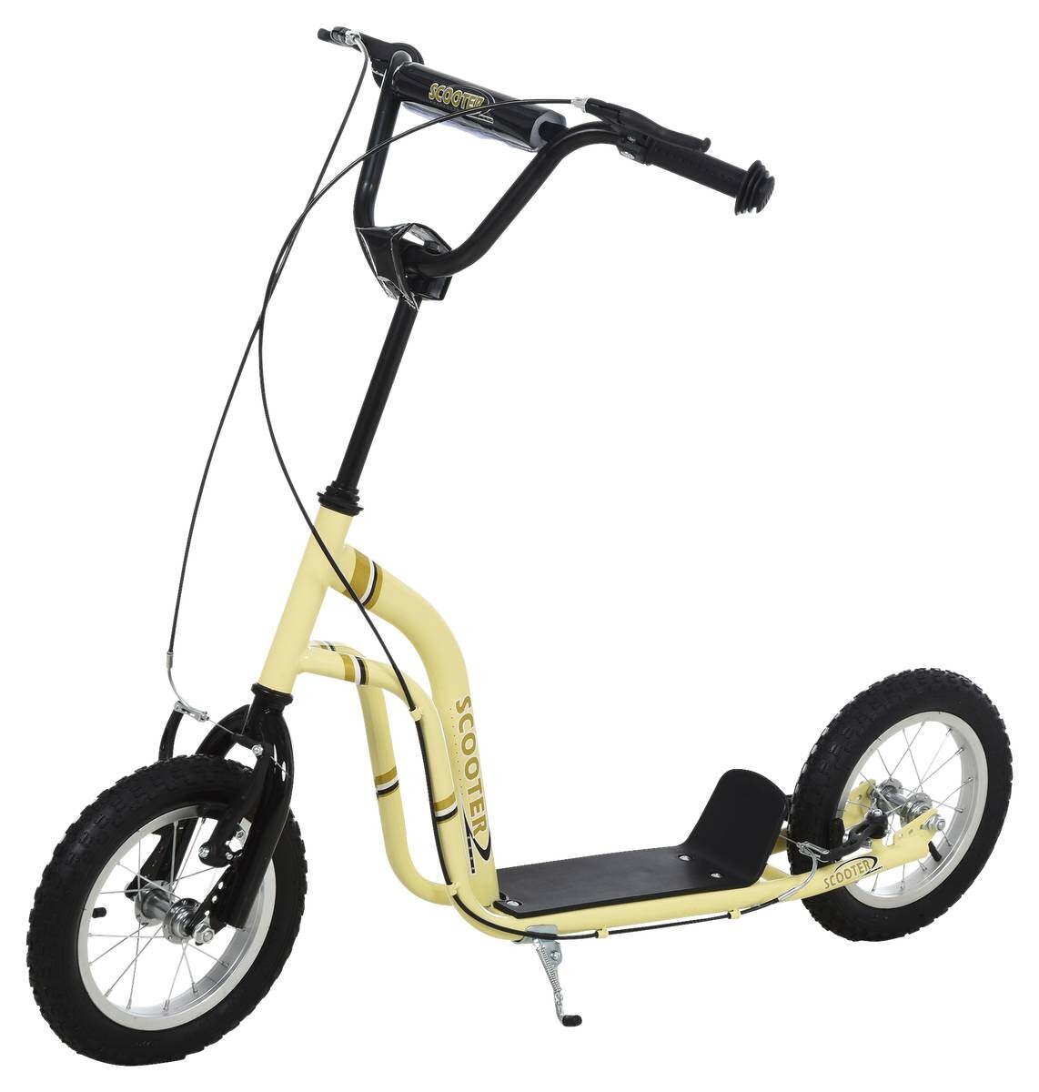 HOMCOM Tretroller beige B/H/L: ca. 58x85x120 cm