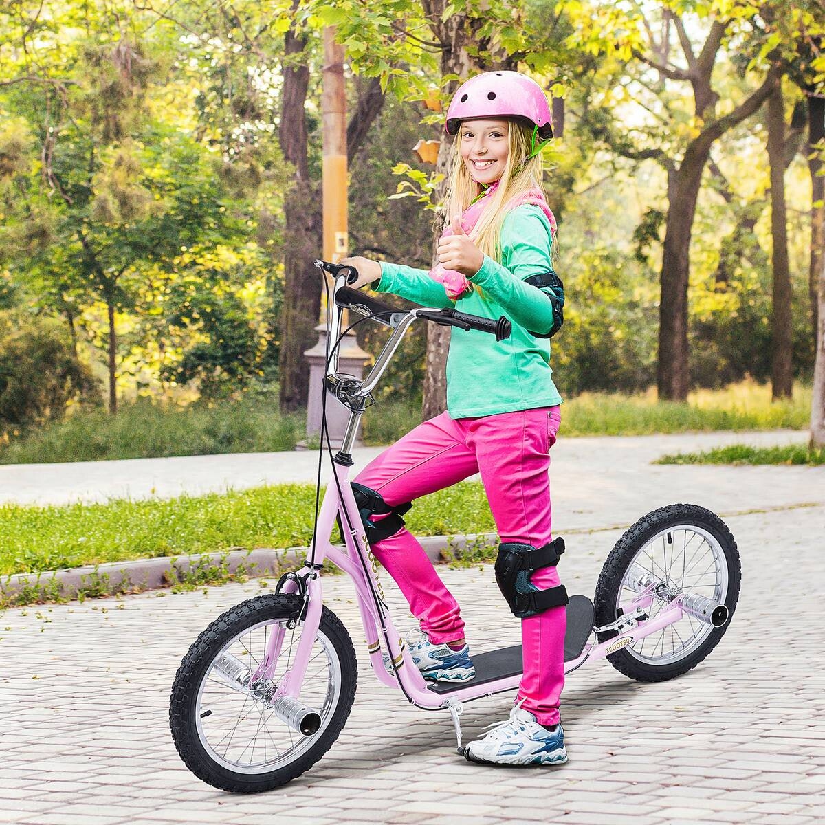 HOMCOM Kinderroller rosa
