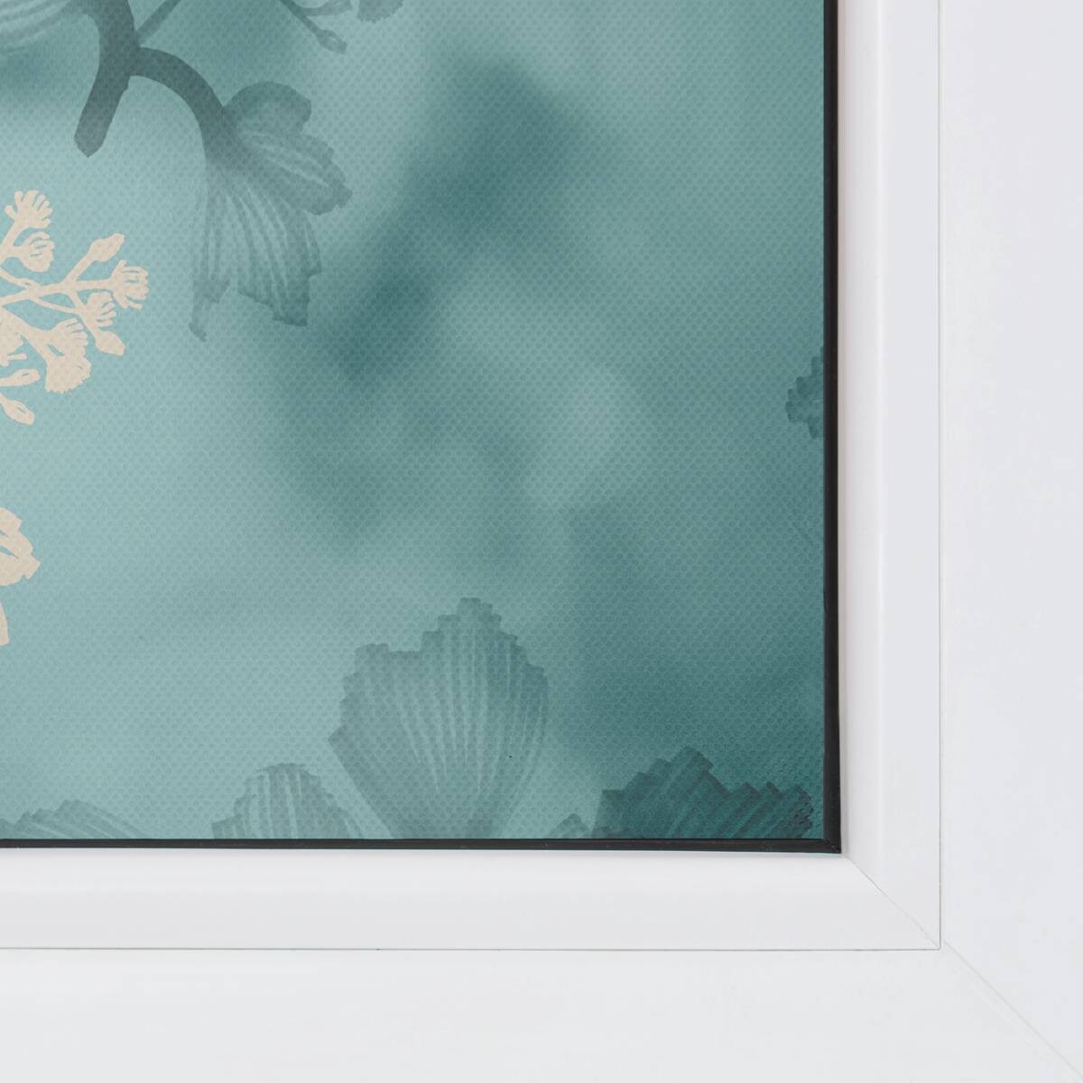 LICHTBLICK Fensterfolie Aqua Floral Floral Aqua Floral blau B/L: ca. 100x180 cm