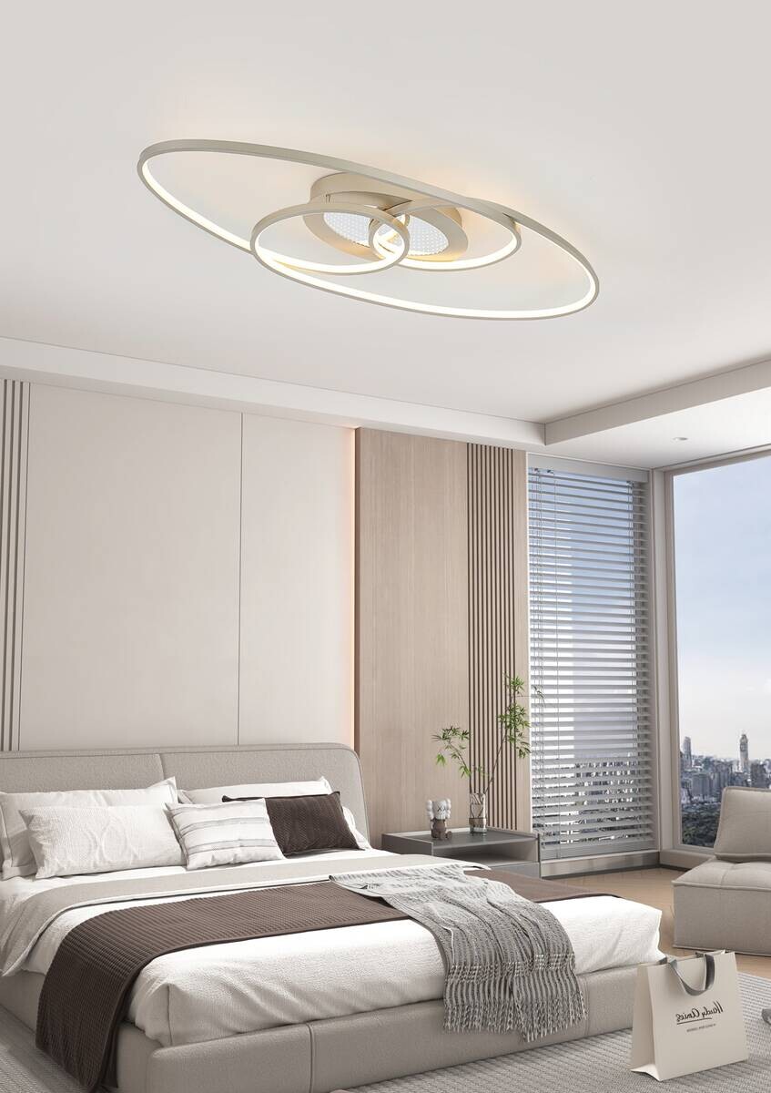 Nolo LED-Deckenleuchte Flow champagner Metall B/H/L: ca. 30x7,5x85 cm