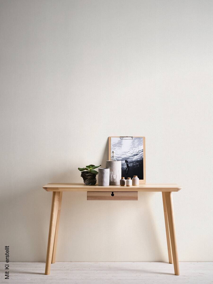 A.S.Creation Vliestapete New Elegance Uni creme B/L: ca. 53x1005 cm