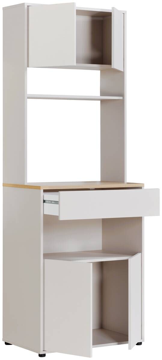 Mehrzweckschrank Kaffeebar Kaschmir Eiche Nachbildung B/H/T: ca. 70x200x45 cm