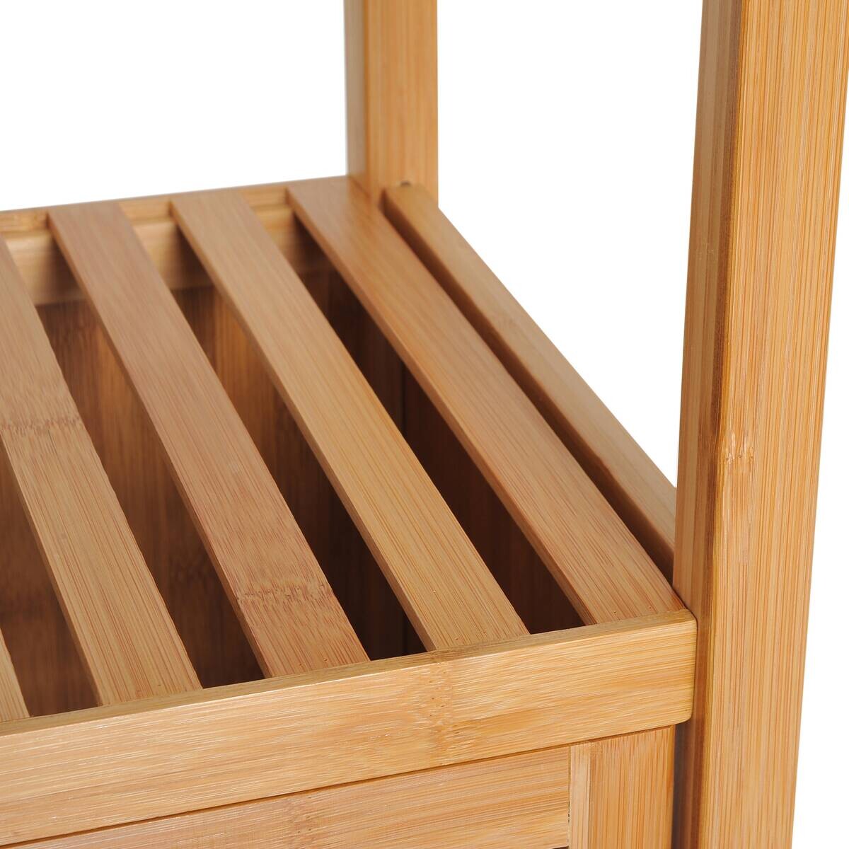Badschrank natur Edelstahl B/H/L: ca. 33x36x140 cm
