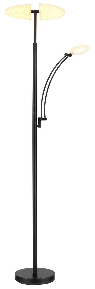 GLOBO LED-Deckenfluter schwarz Metall Acryl B/H/L: ca. 40,5x183x80 cm 1 Brennstellen