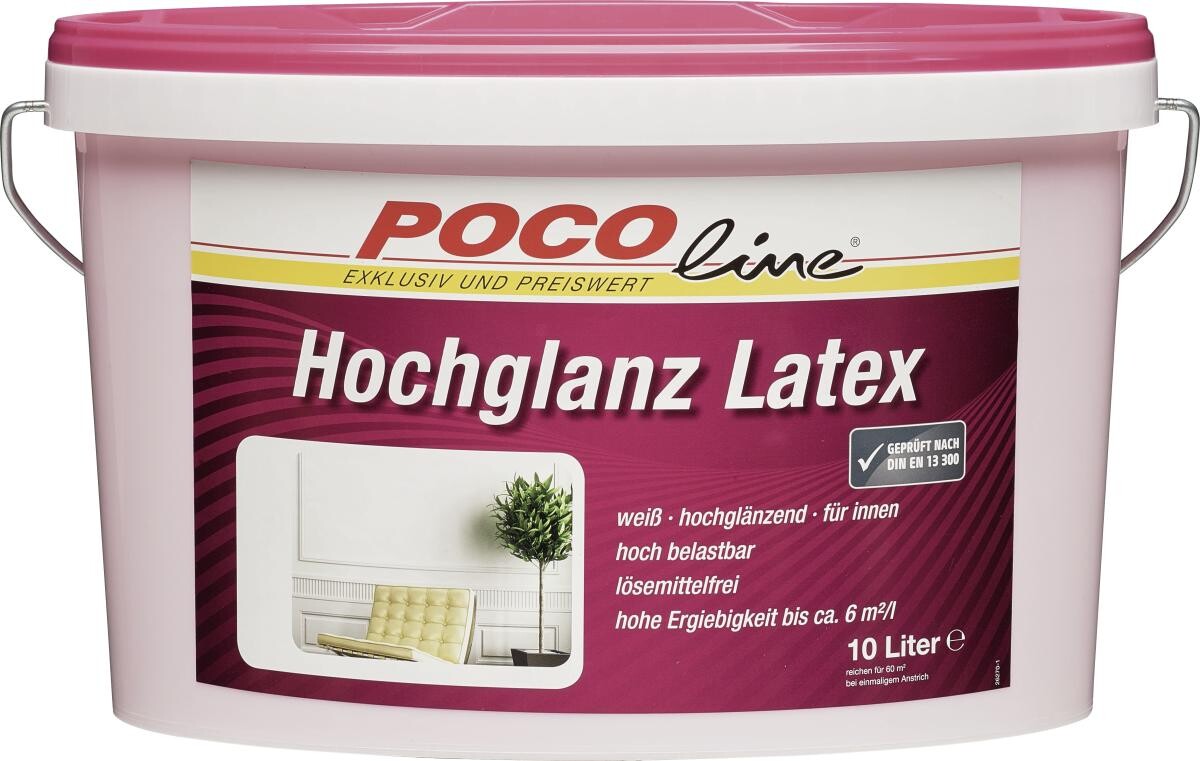POCOline Latexfarbe weiß ca. 10 l