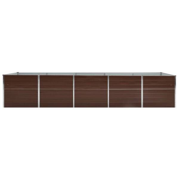 Garten-Hochbeet braun Stahl B/H/L: ca. 80x77x400 cm