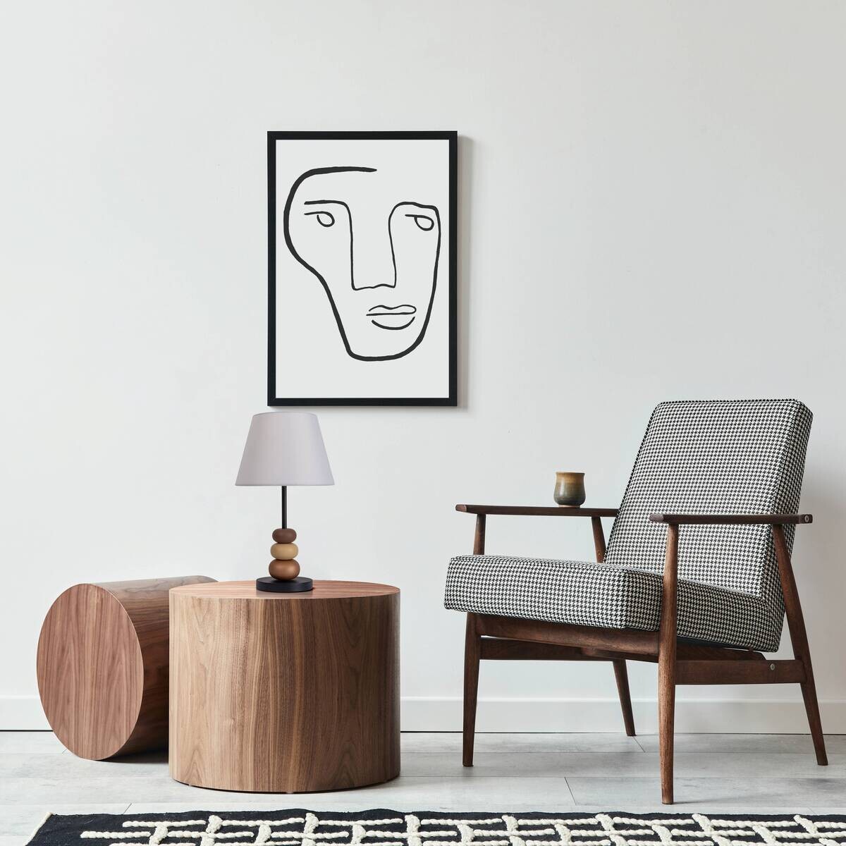 Näve Leuchten Tischleuchte weiß B/H/T/D: ca. 28x50x28x28 cm