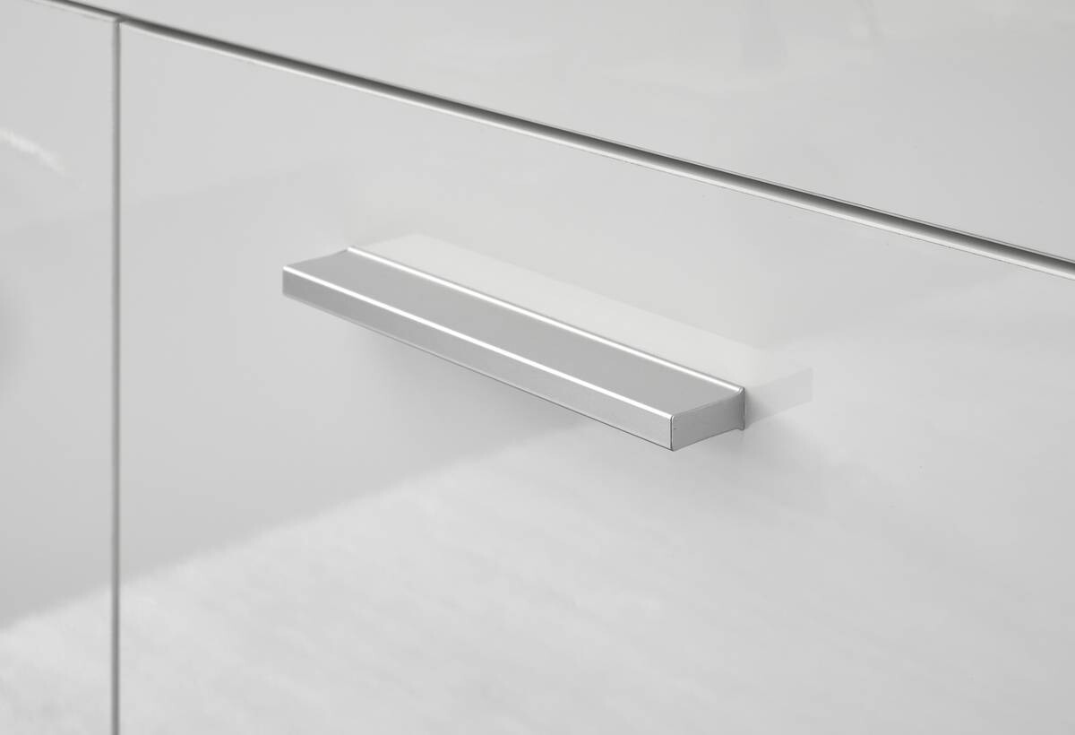 Garderobenschrank Nola Eiche Artisan Nachbildung weiß Hochglanz B/H/T: ca. 55x195x38 cm