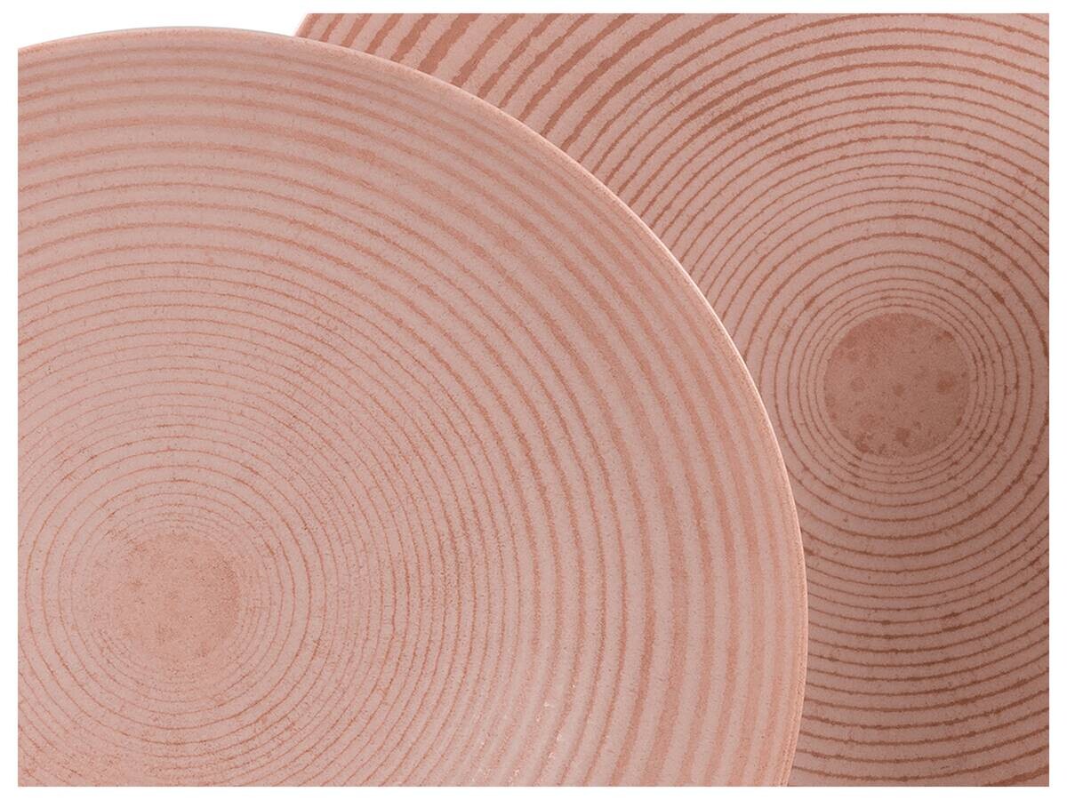 CreaTable Tafelservice Catania Peach rot Steinzeug 12 tlg.