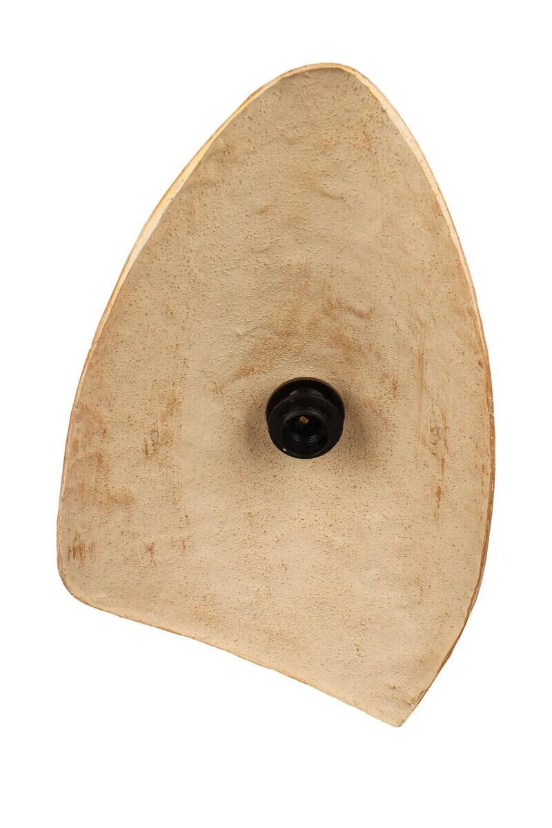 Pendelleuchte gold creme Beton Metall B/H/L/D: ca. 54x60x54x54 cm E27 1 Brennstellen