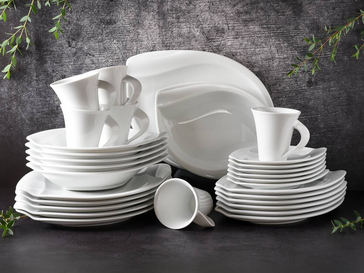 CreaTable Kombiservice ACACIA weiß Porzellan 30 tlg.