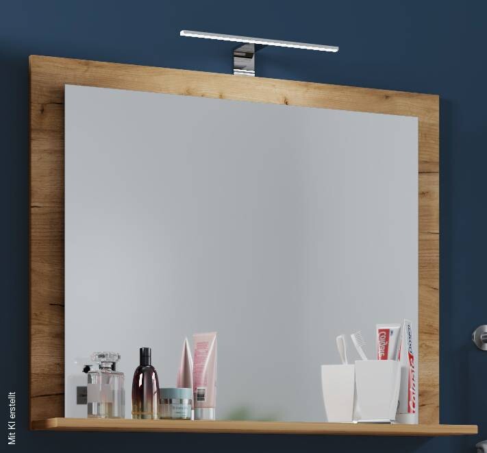 VCM Möbel Wandspiegel Lendas Eiche Honig B/H/T: ca. 60x65x17 cm