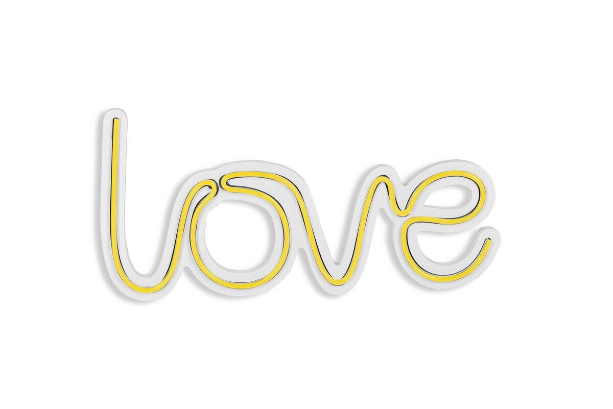 Opviq LED-Wandleuchte gelb PVC B/H/T/L: ca. 37x19x2x37 cm