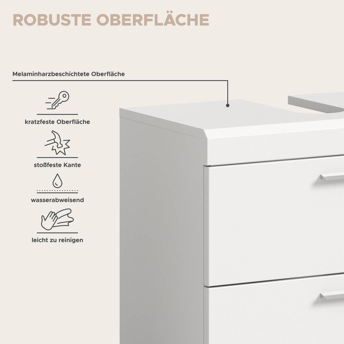 Badezimmer-Set Scout weiß weiß Hochglanz B/H/T: ca. 164x191x37 cm
