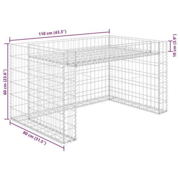 vidaXL Rasenmähergarage silber