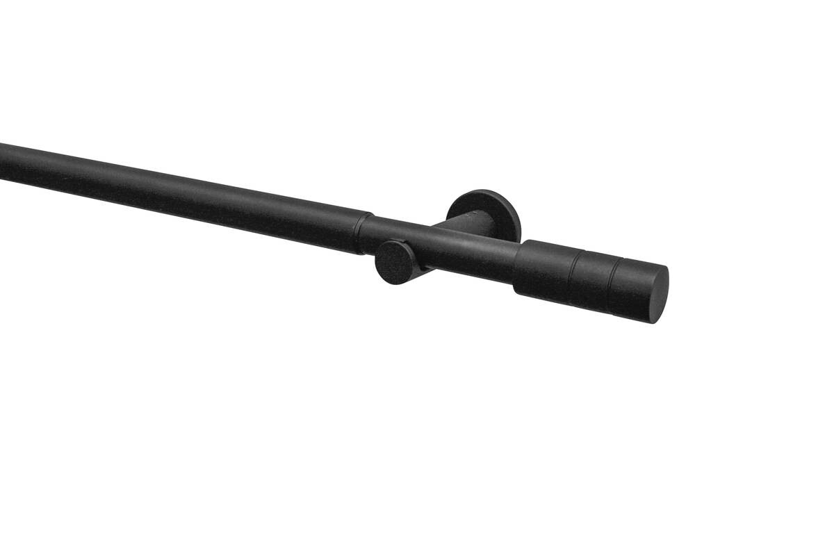 Boviva Stilgarnituren Zylinder mattschwarz Metall ausziehbar von ca. 100 bis 190 cm 1.0 Läufe