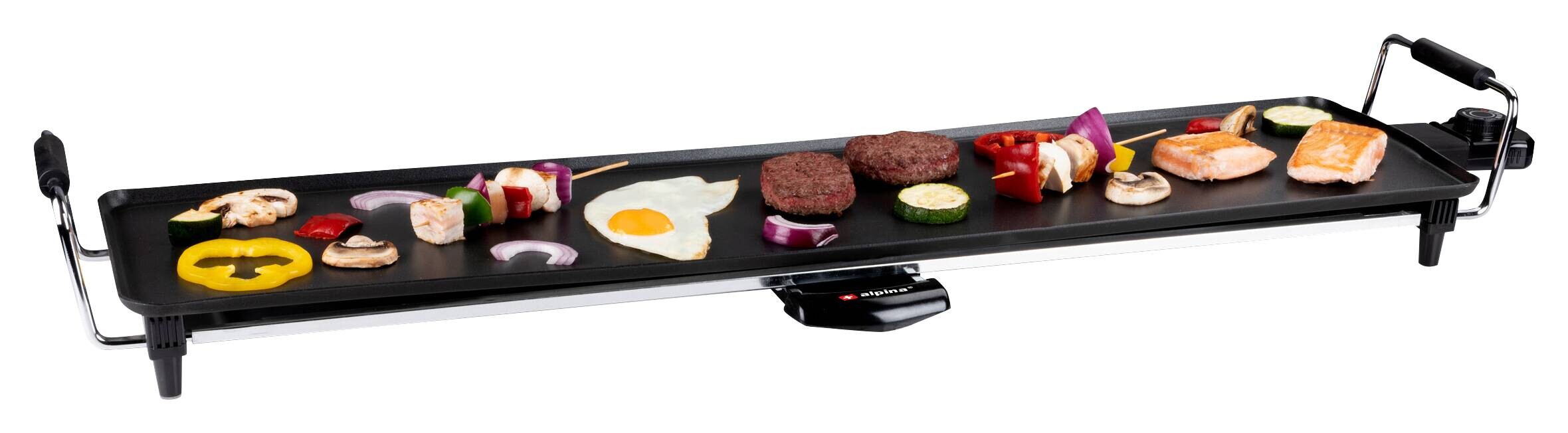 alpina Grill schwarz Metall Kunststoff B/H/T: ca. 87x12x23 cm