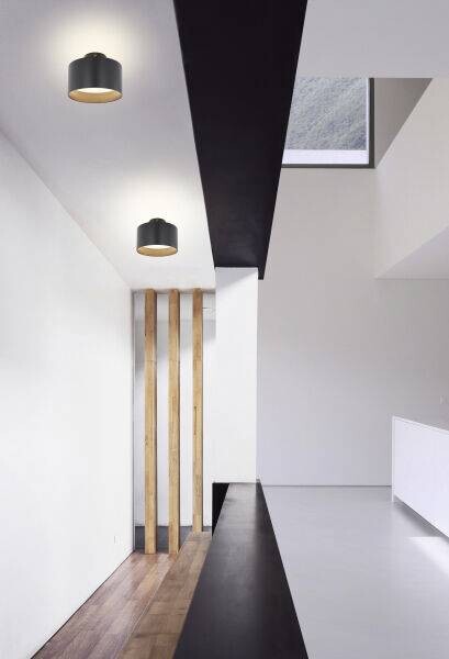 GLOBO Deckenleuchte Jenny schwarz Satiniert Aluminium Kunststoff H/D: ca. 11x14 cm